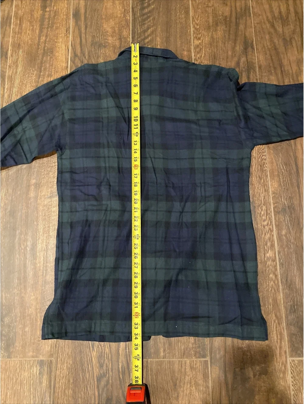 Polo Ralph Lauren Sleep Shirt Men's Size M Blue Green Plaid Pajama Lounge Top SS